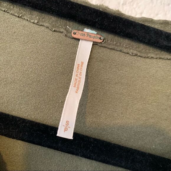 Free People Green Flap Pocket Tee Small - Picture 4 of 4